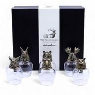 Bottom Up Glasses (100ml) - Wild Forrest Creatures - Antique Bronze