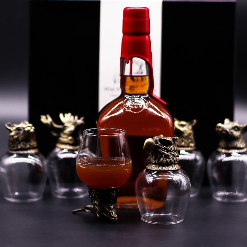 Bottom Up Glasses (100ml) - Wild Forrest Creatures - Antique Bronze