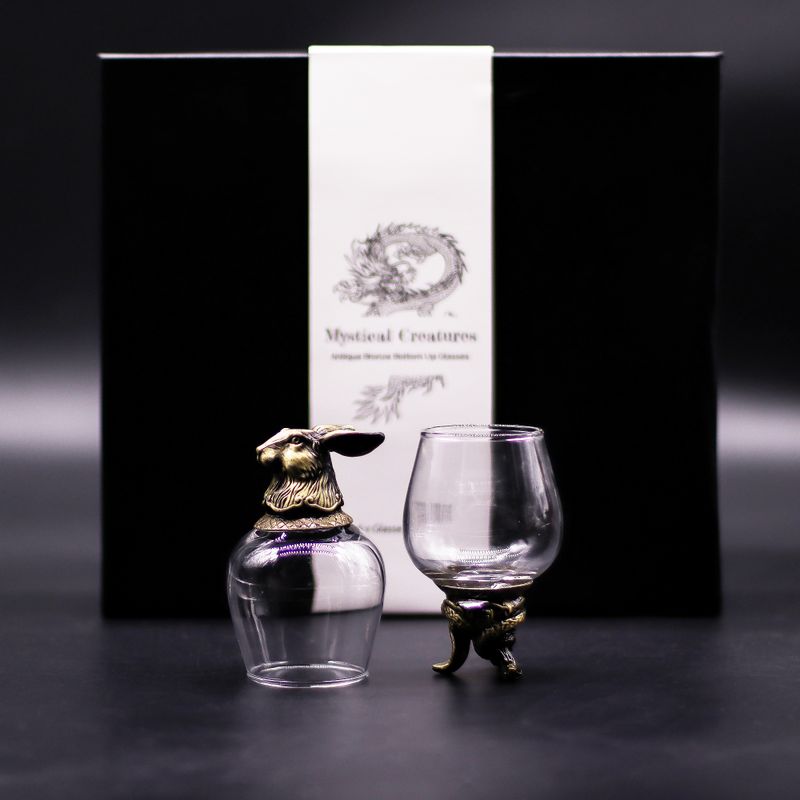 Bottom Up Glasses (100ml) - Mystical Creatures - Antique Bronze
