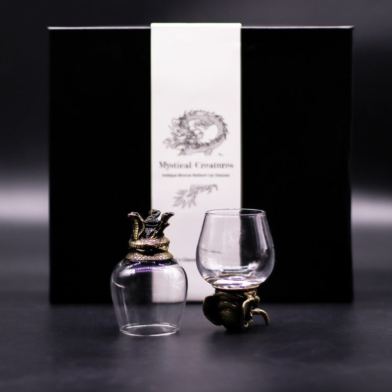 Bottom Up Glasses (100ml) - Mystical Creatures - Antique Bronze