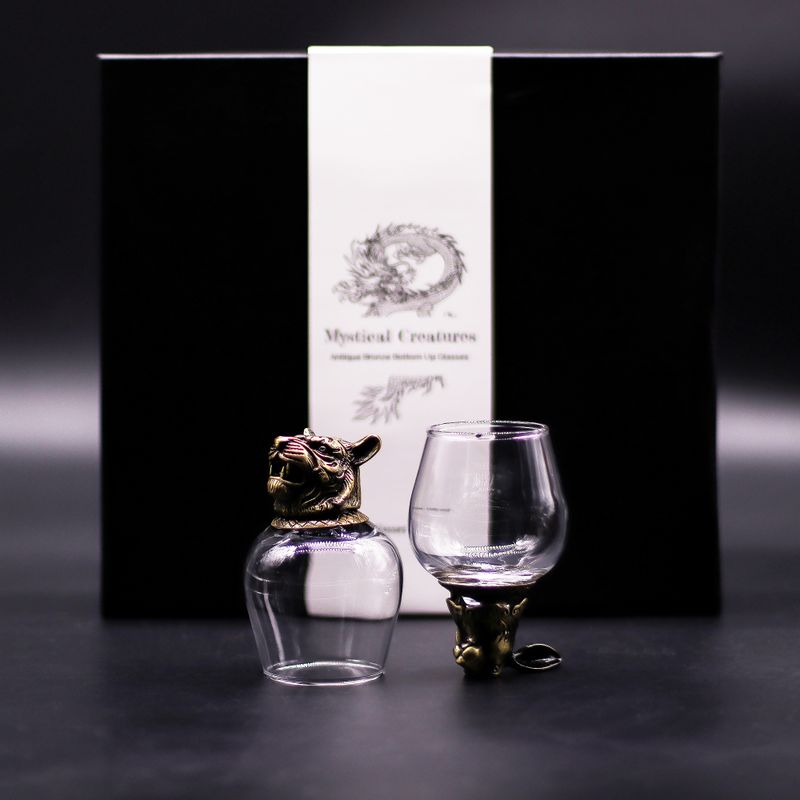 Bottom Up Glasses (100ml) - Mystical Creatures - Antique Bronze