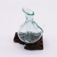 Molten Glass Fancy Mini Decanter on Wood