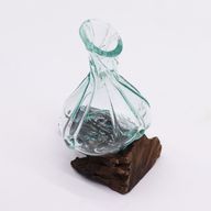 Molten Glass Fancy Mini Decanter on Wood