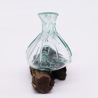 Molten Glass Fancy Mini Decanter on Wood