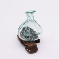 Molten Glass Fancy Mini Decanter on Wood