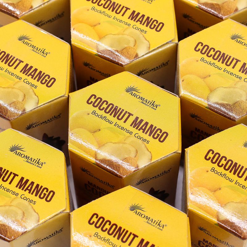 Pack of 10 Masala Backflow Incense - Coconut & Mango