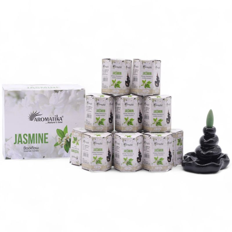 Pack of 10 Masala Backflow Incense - Jasmine