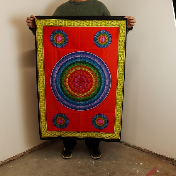 Cotton Wall Art (70x110cm) - Five Flower of Life