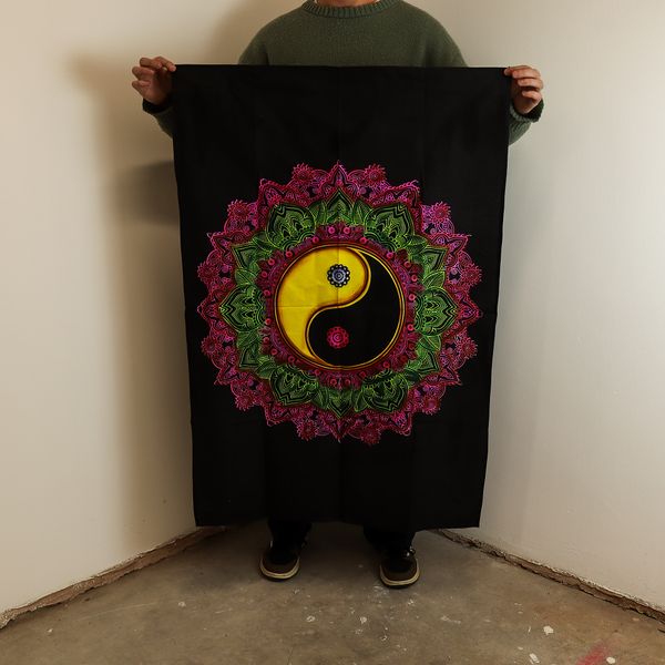 Cotton Wall Art (70x110cm) - Yin & Yang Mandala