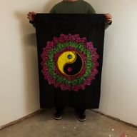 Cotton Wall Art (70x110cm) - Yin & Yang Mandala