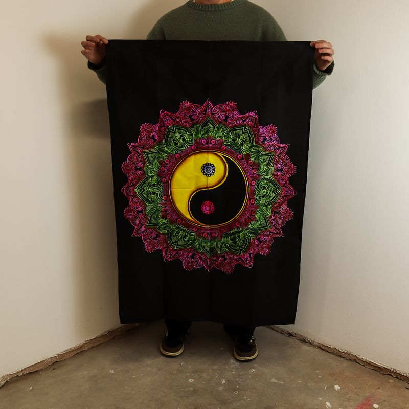 Cotton Wall Art (70x110cm) - Yin & Yang Mandala