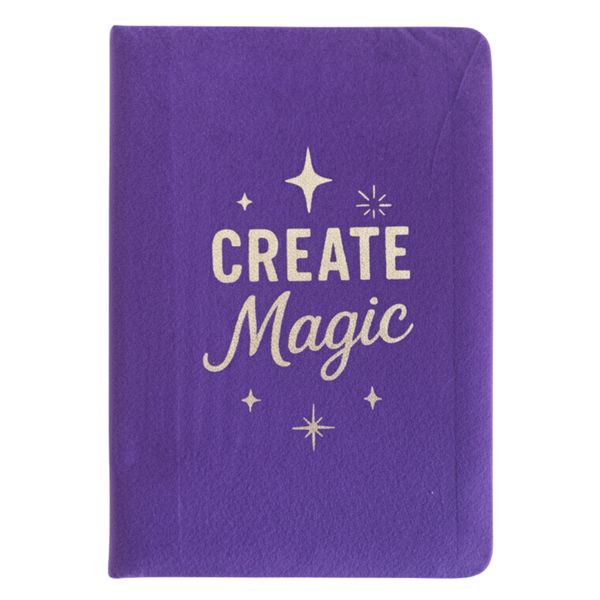 Velvet Notebook - 80 pages - Create Magic - Purple