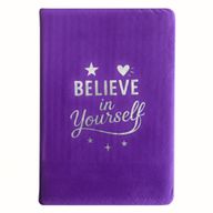 Velvet Notebook - 80 pages - Believe in Yourself  - Lavender