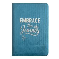 Velvet Notebook - 80 pages - Embrace the Journey - Light Blue