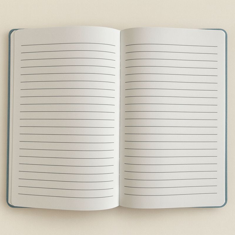Velvet Notebook - 80 pages - Embrace the Journey - Light Blue