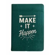 Velvet Notebook - 80 pages - Make it Happen - Dark Green