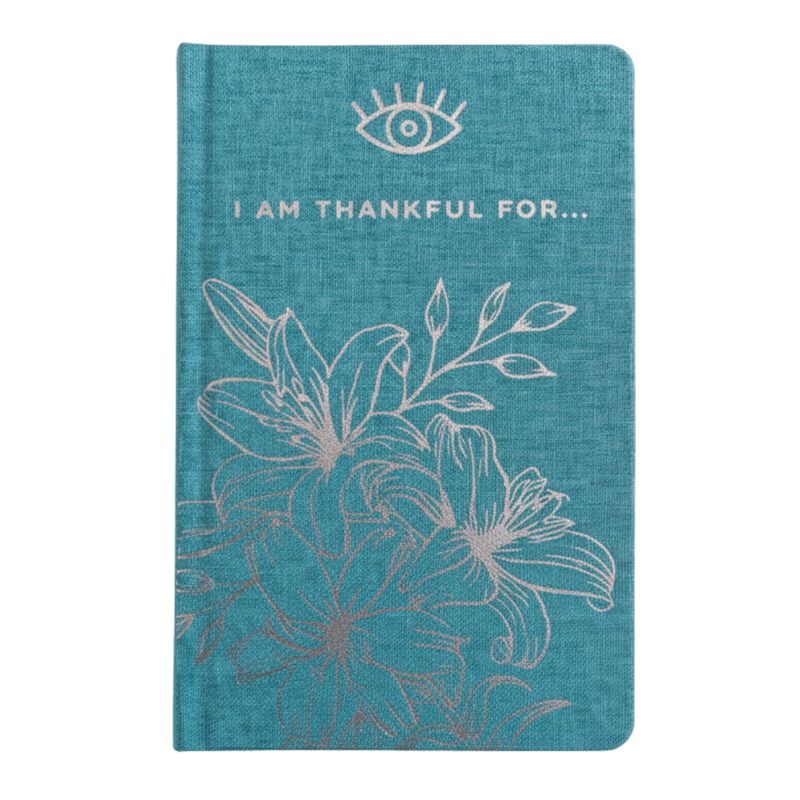 Hardbacked Gratitude Journal - 120 pages - Blue & Silver Lining