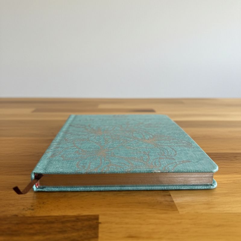 Hardbacked Gratitude Journal - 120 pages - Blue & Silver Lining