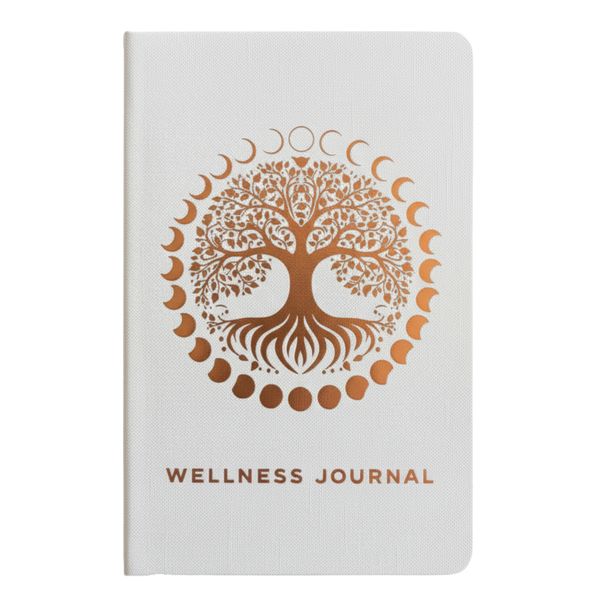 Hardbacked Wellbeing Journal - 120 pages - White & Rose Gold
