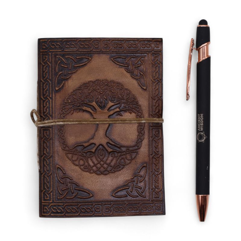Assorted Medium Esoteric Leather Notebooks (5x3.5") - Display case