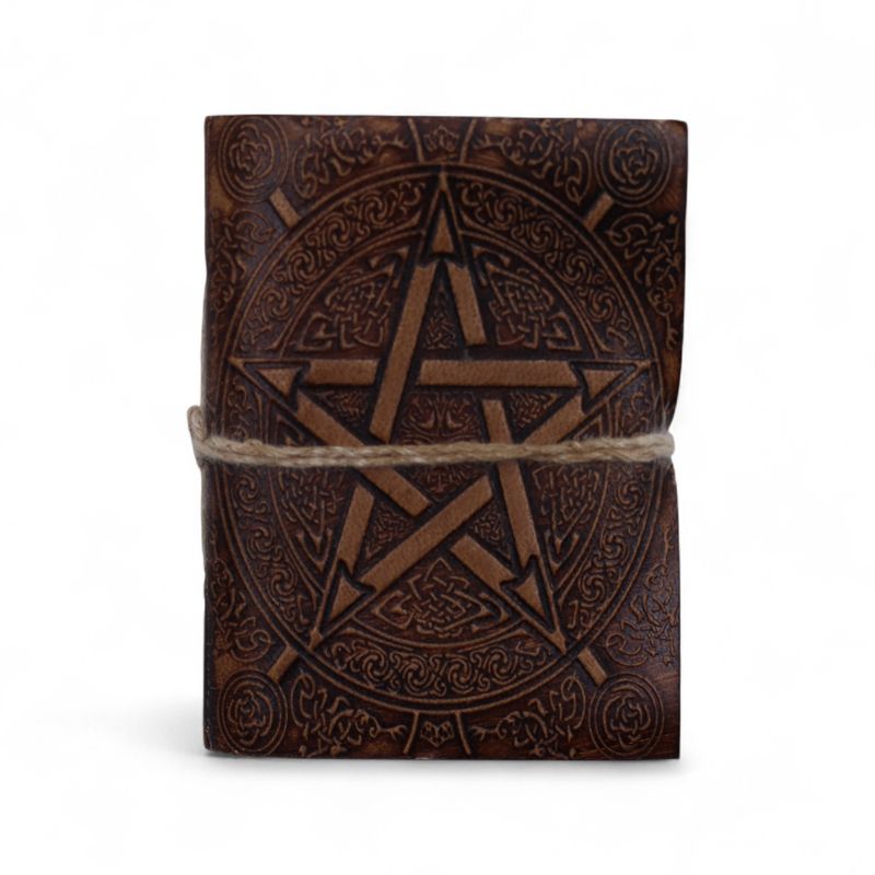 Assorted Small Esoteric Leather Notebooks (4x3") - Display case