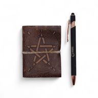 Assorted Small Esoteric Leather Notebooks (4x3") - Display case