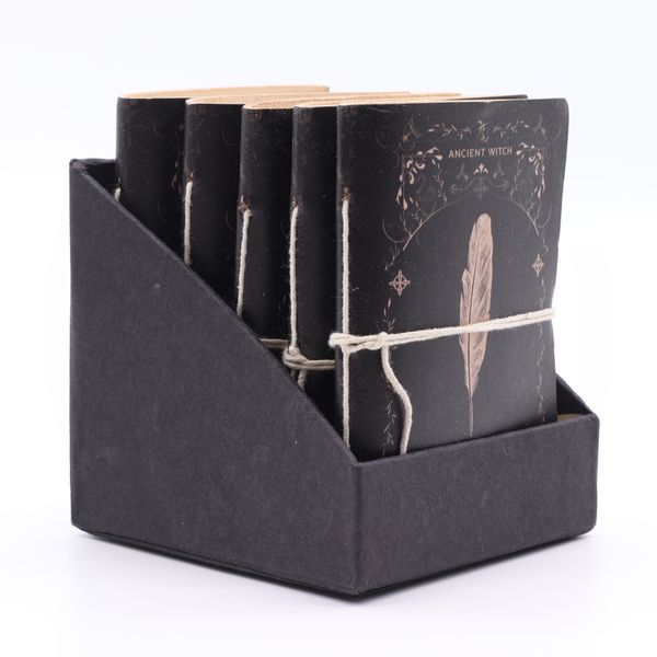 Assorted Witch Ritual Notebooks - Leather (6x4.5") - Display case
