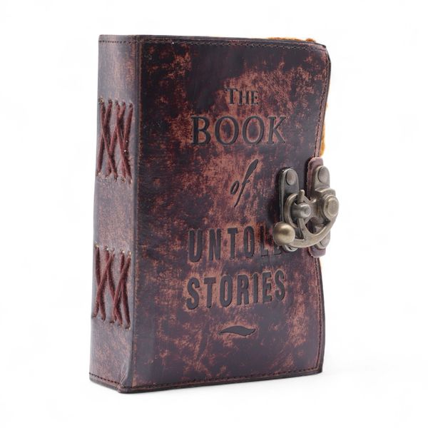 Fat Deckled Edge Leather Notebooks (6x4") - The Book of Untold Stories