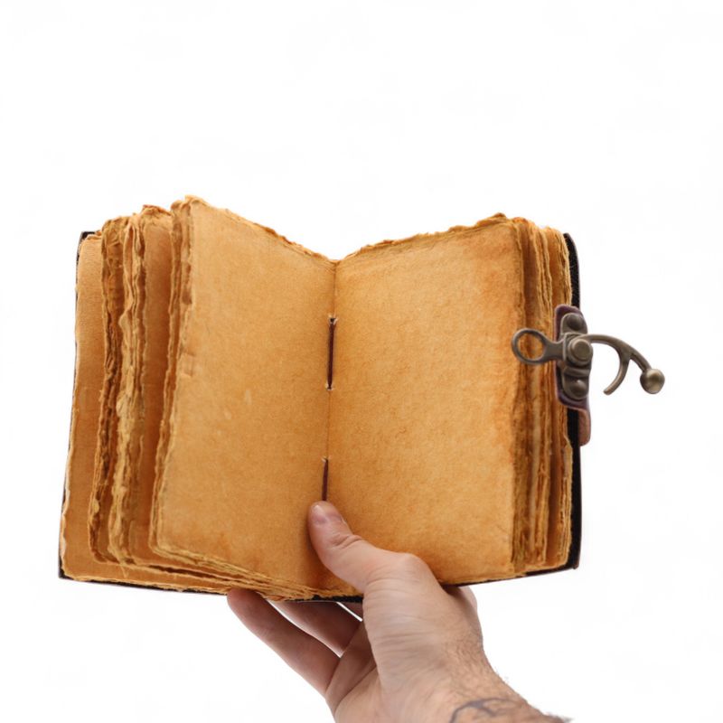 Fat Deckled Edge Leather Notebooks (6x4") - The Book of Untold Stories