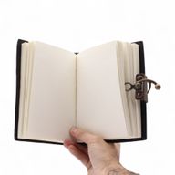 Leather Printed Notebooks (7x5") - Never Give Up On Your Dreams - 200 Pages