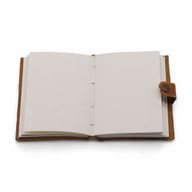 Leather Embossed Notebooks (7x5") - Tan Floral Pattern - 200 Pages