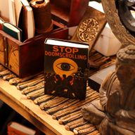 Leather Printed Notebooks (7x5") - Stop Doom Scrolling- 200 page Plain paper