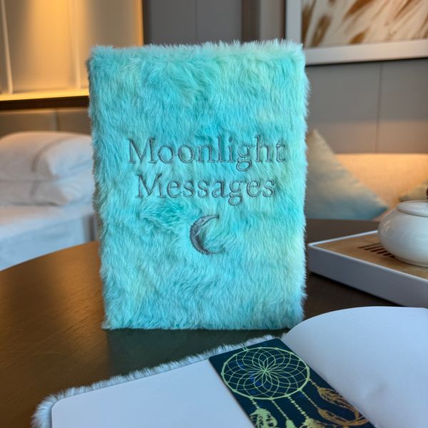 Soft Moonlight Messages Journal - 80 pages - Blue