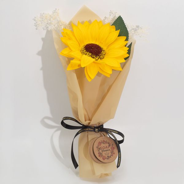 Box of Ready to Retail Soap Flower - Single Sunflower Bouquet