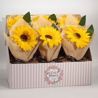 Box of Ready to Retail Soap Flower - Single Sunflower Bouquet