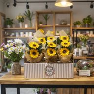 Box of Ready to Retail Soap Flower - Two Sunflower Bouquet