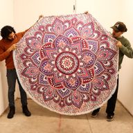 Large Mandala Roundie Art (180cm) - Pink & Purple