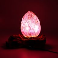DriftGlow Lamp Crackle Lotus Flower Shade - Purple