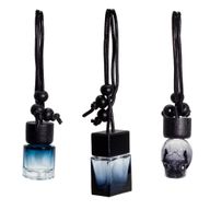 Black - Car Diffuser Hanging Bottles - 8ml - (3 assorted designs x 4)