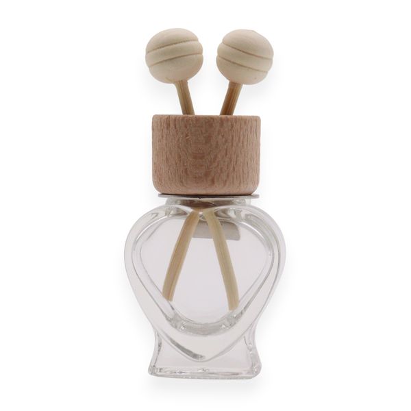 Clear- Car Diffuser Vent Attach Bottles - 8ml - (3 assorted designs x 4)
