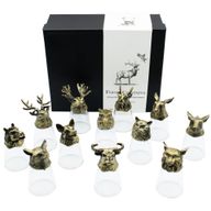 Gift Set of 12 Bottom Up Shot Glasses (25ml)  - Forest & Mystical Creatures