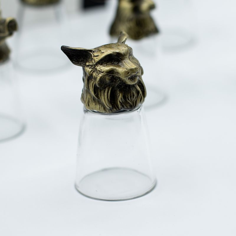 Gift Set of 12 Bottom Up Shot Glasses (25ml)  - Forest & Mystical Creatures