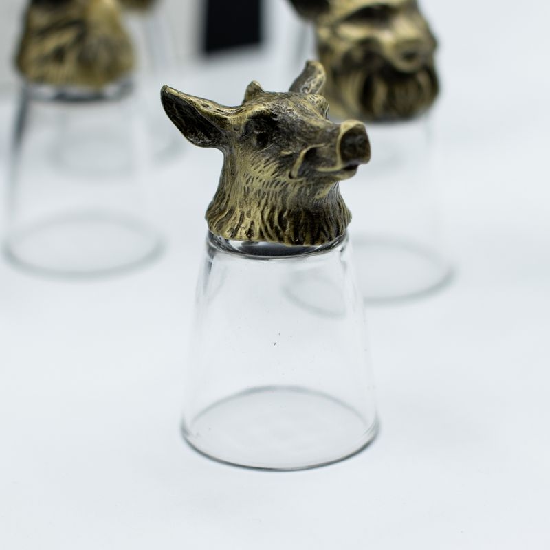 Gift Set of 12 Bottom Up Shot Glasses (25ml)  - Forest & Mystical Creatures
