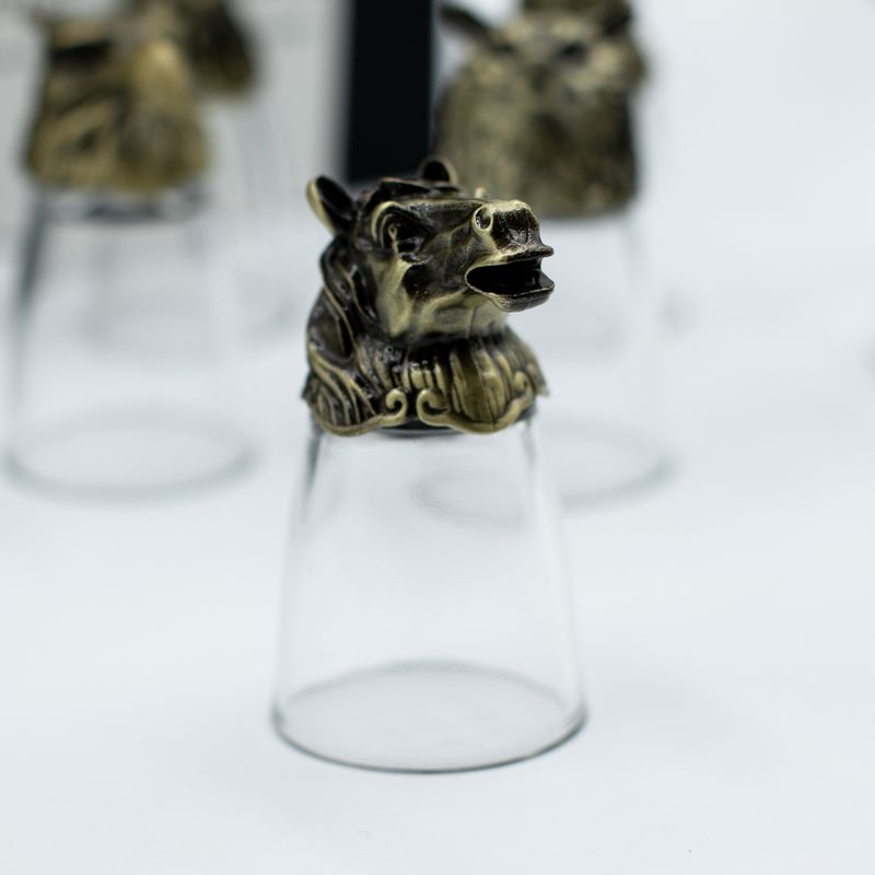 Gift Set of 12 Bottom Up Shot Glasses (25ml)  - Forest & Mystical Creatures