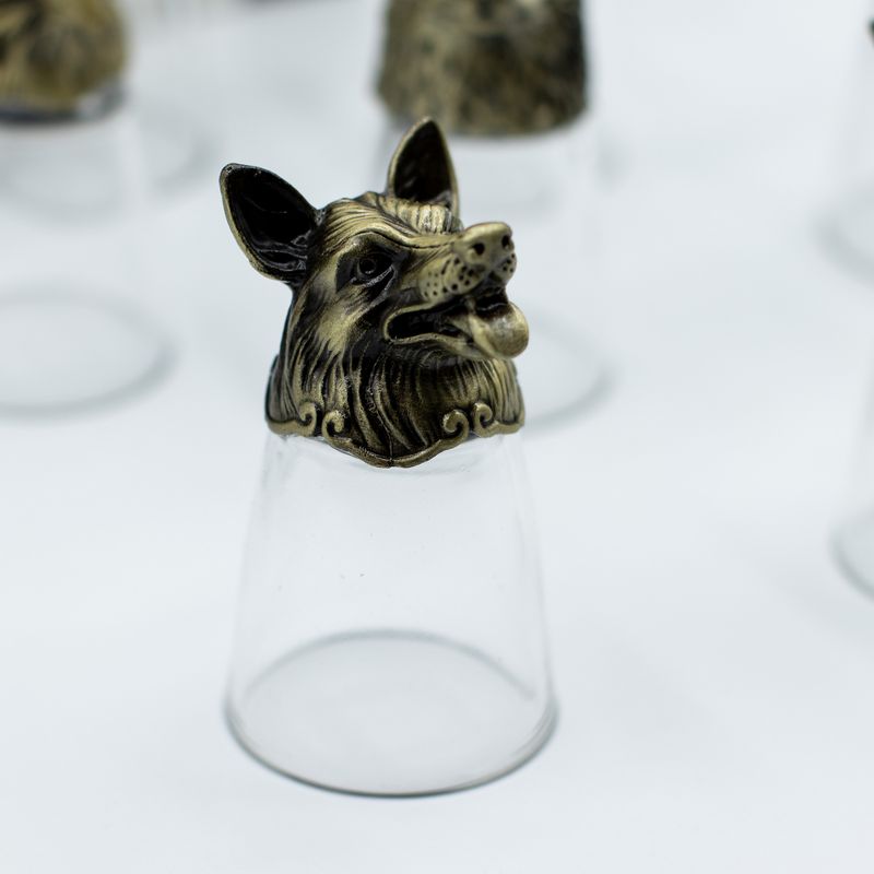 Gift Set of 12 Bottom Up Shot Glasses (25ml)  - Forest & Mystical Creatures