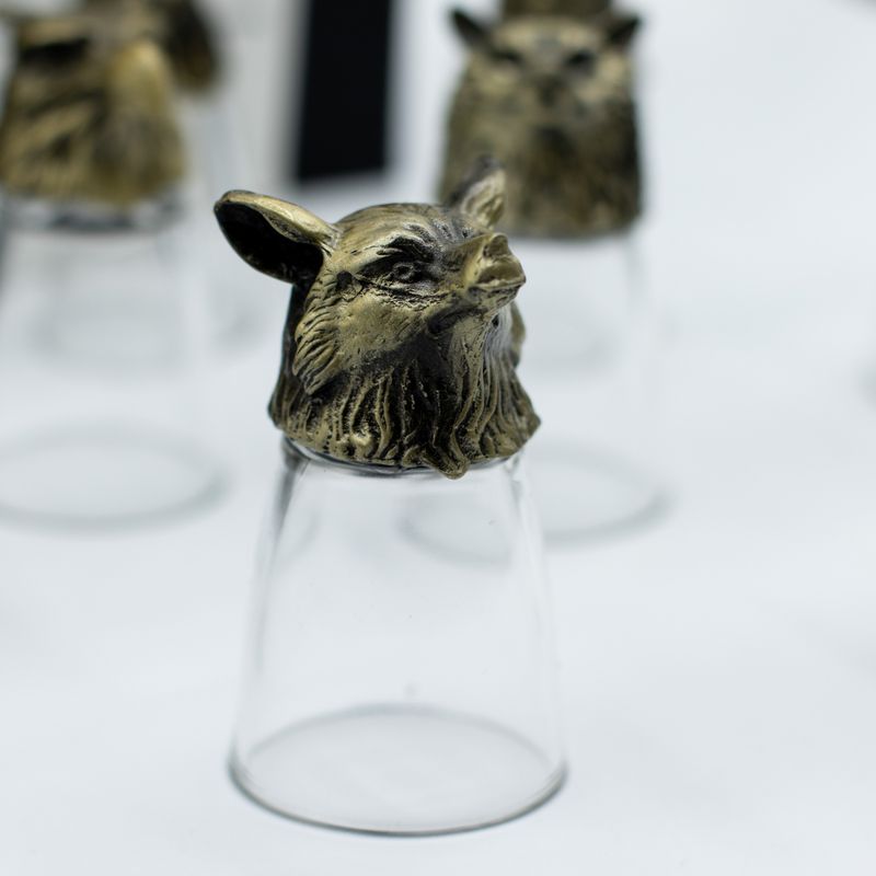Gift Set of 12 Bottom Up Shot Glasses (25ml)  - Forest & Mystical Creatures