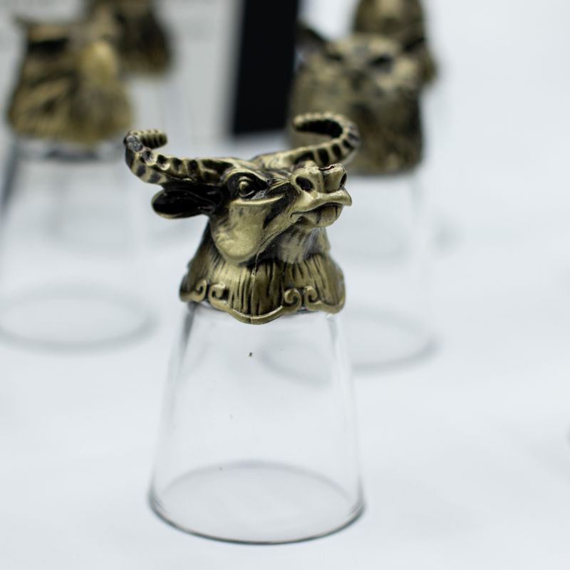 Gift Set of 12 Bottom Up Shot Glasses (25ml)  - Forest & Mystical Creatures