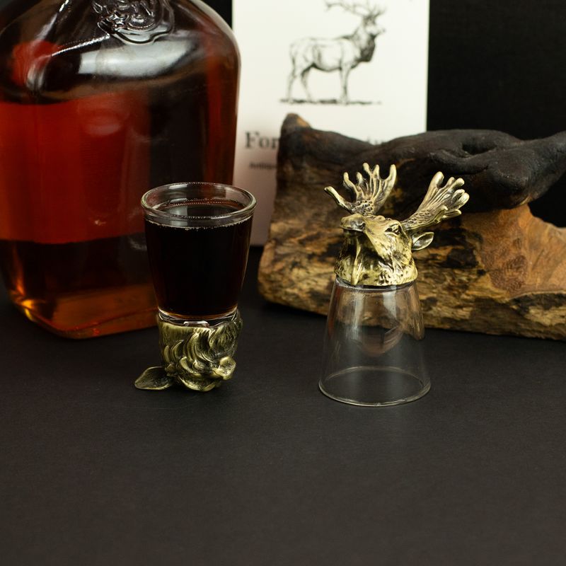 Gift Set of 12 Bottom Up Shot Glasses (25ml)  - Forest & Mystical Creatures