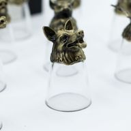 Bottom Up Shot Glasses (25ml) - Chinese Zodiac Creatures - Antique Bronze