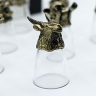 Bottom Up Shot Glasses (25ml) - Chinese Zodiac Creatures - Antique Bronze